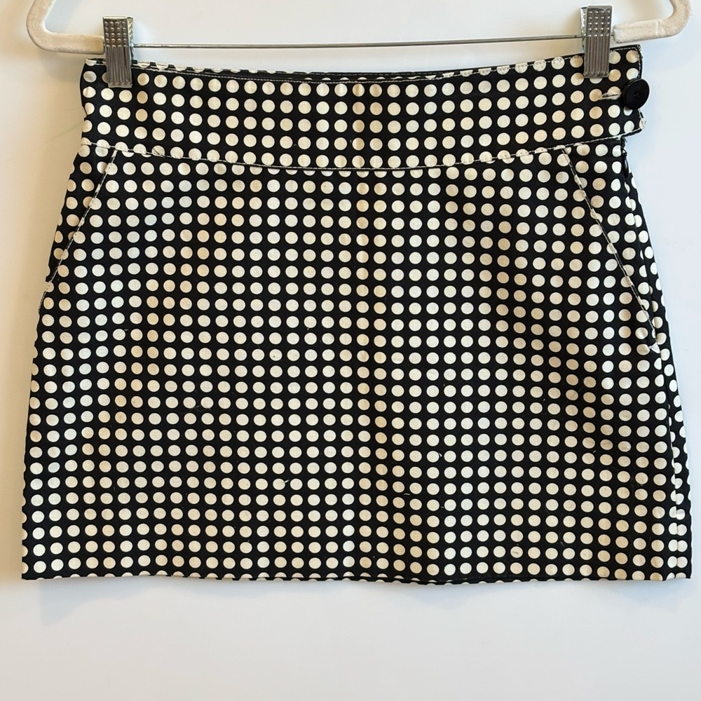 Zara Black and White Polka Dot Mini Skirt